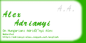 alex adrianyi business card